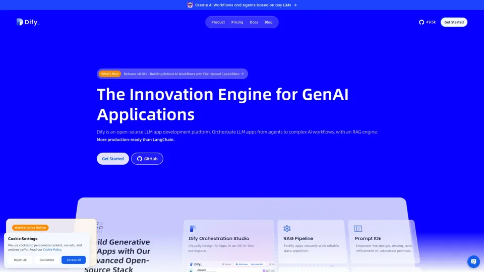 Dify.AI · The Innovation Engine for Generative AI Applications