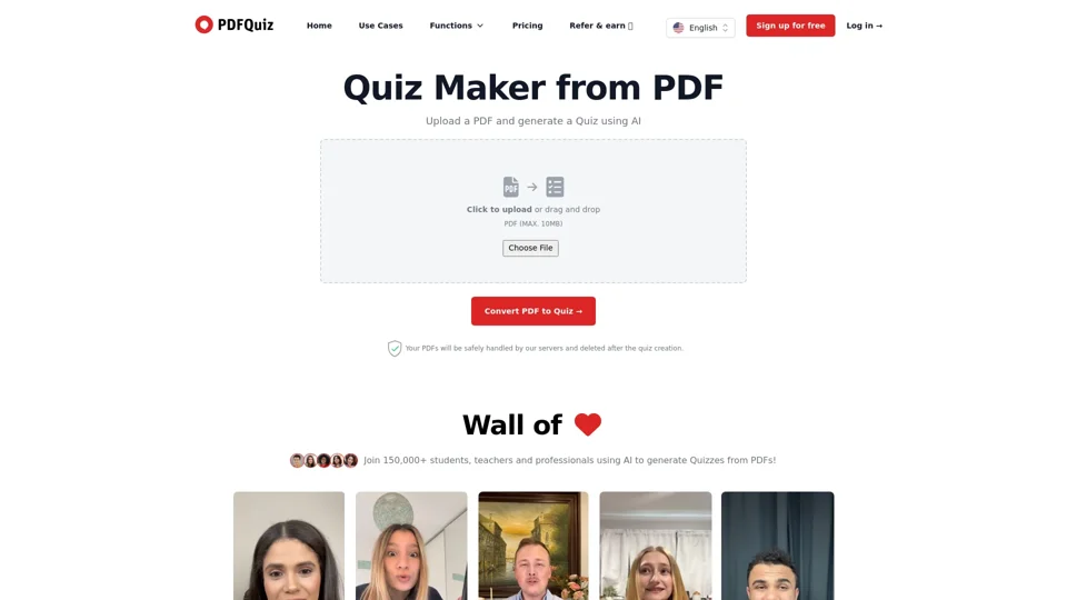 PDF to Quiz | PDF Quiz | AI Quiz Maker from PDF | PDFQuiz