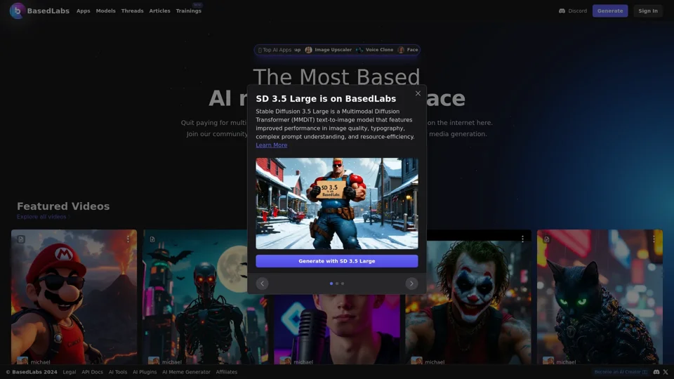 BasedLabs.ai | Based AI Image & Video Creator