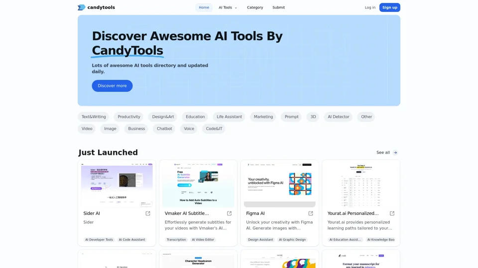 Candytools AI AI: Awesome AI tools Directory & AI Tools List