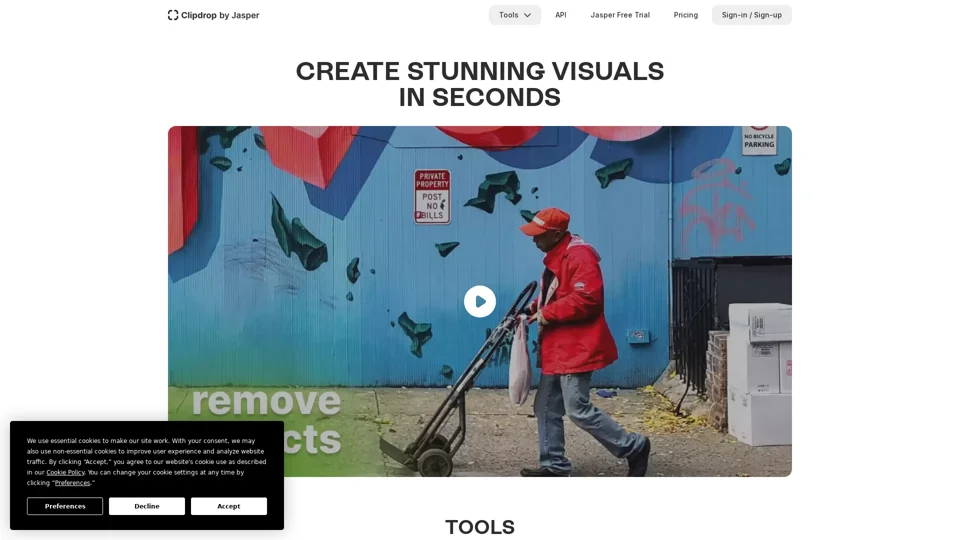 Create stunning visuals in seconds with AI.