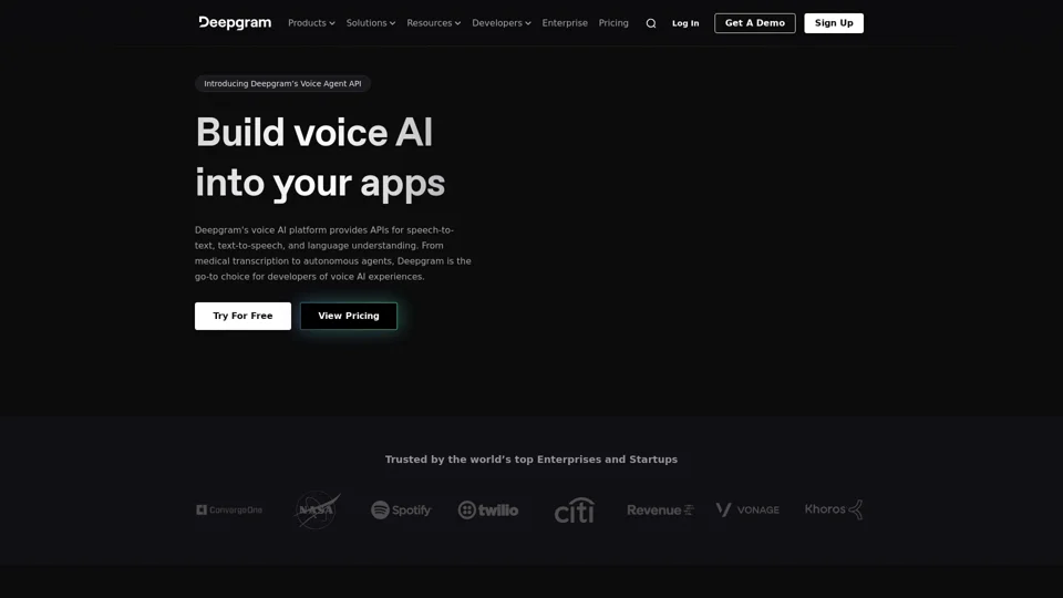 Deepgram Voice AI: Text to Speech + Speech to Text APIs | Deepgram