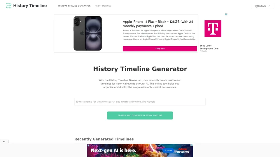 History Timeline Generator - A Tool for Making Personalized Historical Timelines