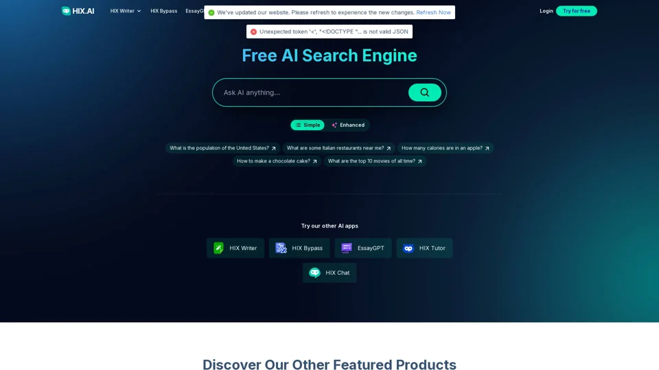 Ask AI - AI Search Engine - Free & Accurate Answers | HIX AI