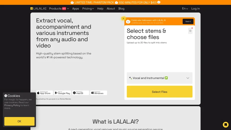 Vocal Remover & Instrumental AI Splitter | LALAL.AI