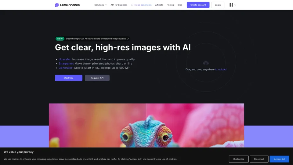 LetsEnhance: Image quality AI - make photos HD/4k & more online