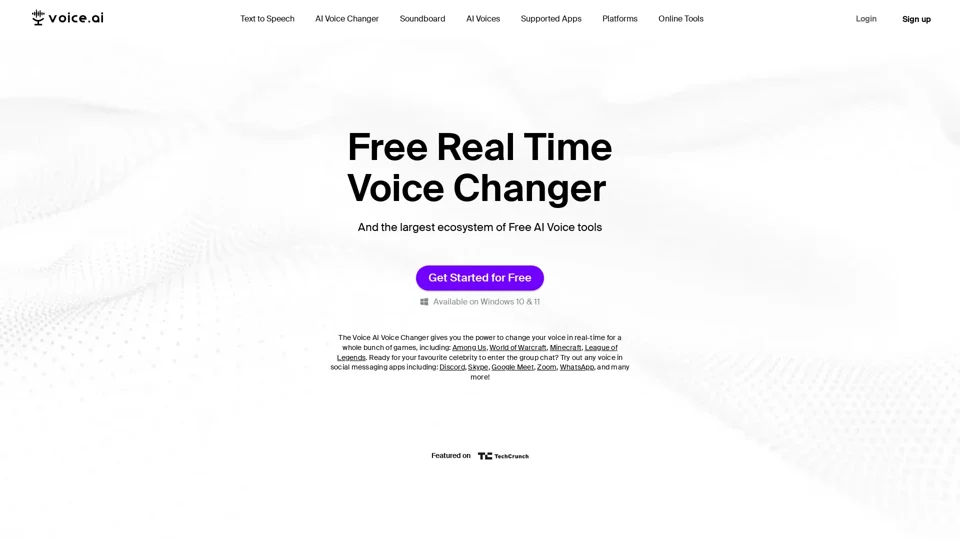 Free Real Time Voice Changer with AI - Voice.ai