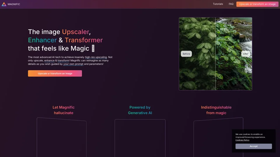 Magnific AI — The magic image Upscaler & Enhancer