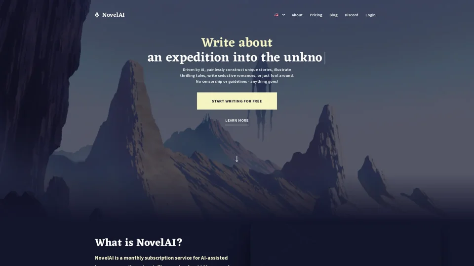 NovelAI - The AI Storyteller