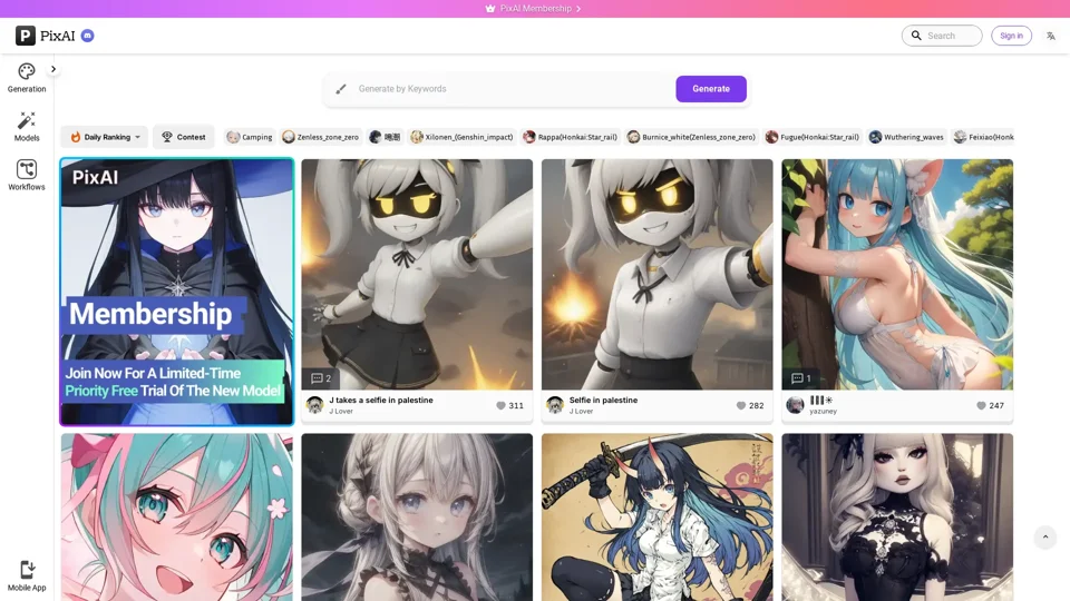 PixAI - Anime AI Art Generator for Free