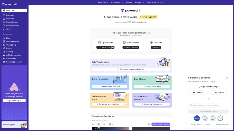 Powerdrill - Swift Insights from Knowledge and Data