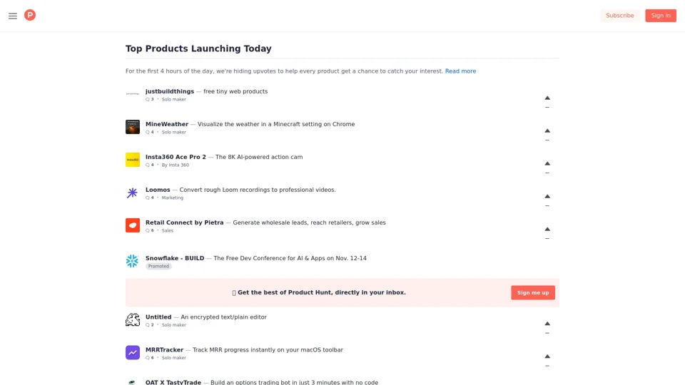 Product Hunt – The best new products in tech.