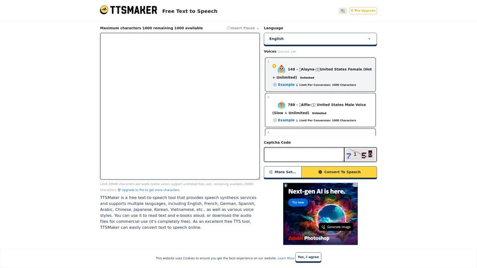 Free Text to Speech Online - TTSMaker