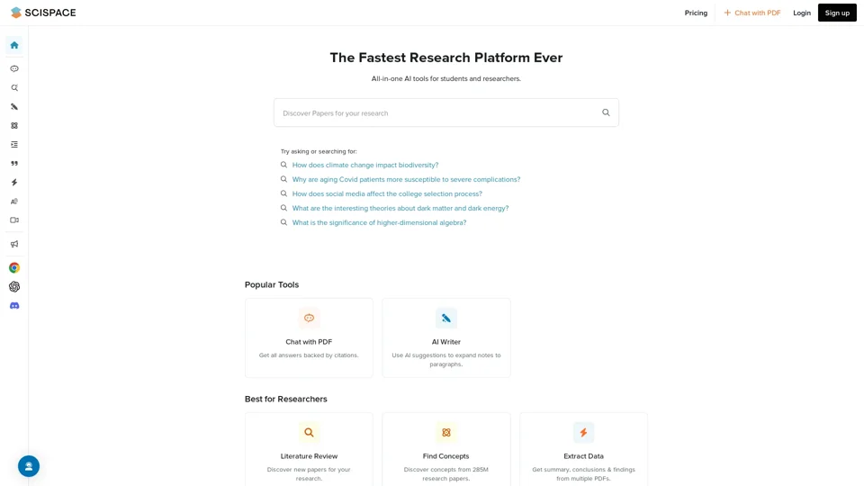 AI Chat for scientific PDFs | SciSpace