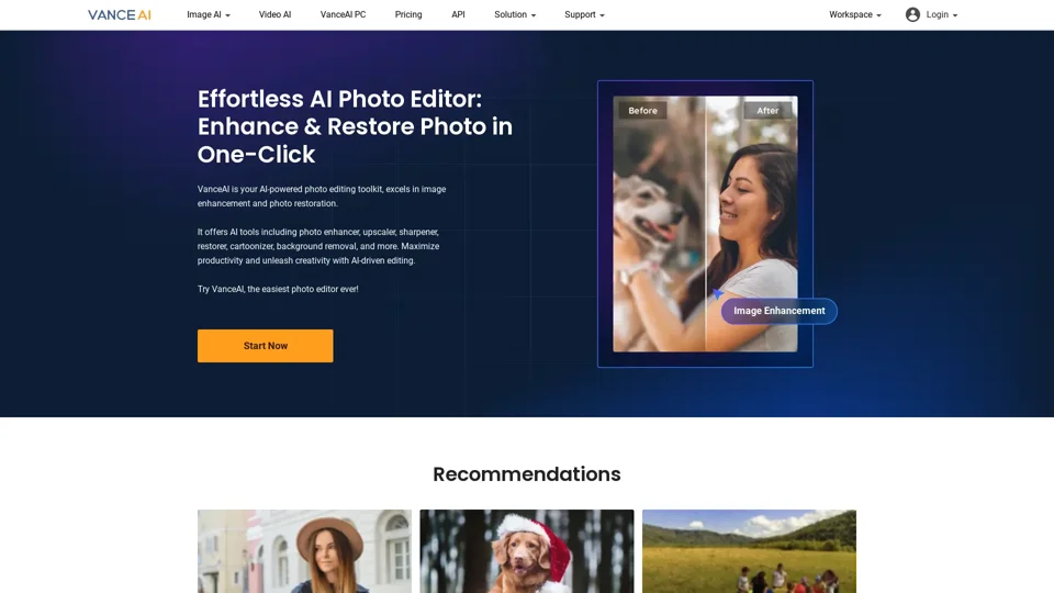 VanceAI | AI Photo Enhancement, Generation & Editing Tools Provider