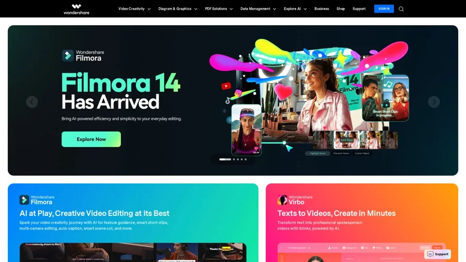 Wondershare Official Website: Creativity, Productivity, Utility