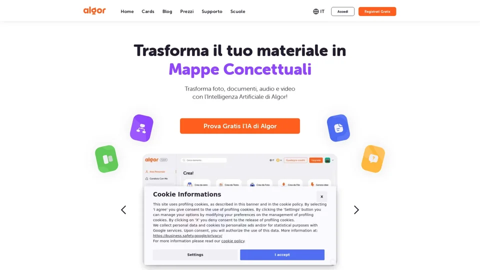 Algor Education | La migliore App per mappe concettuali online