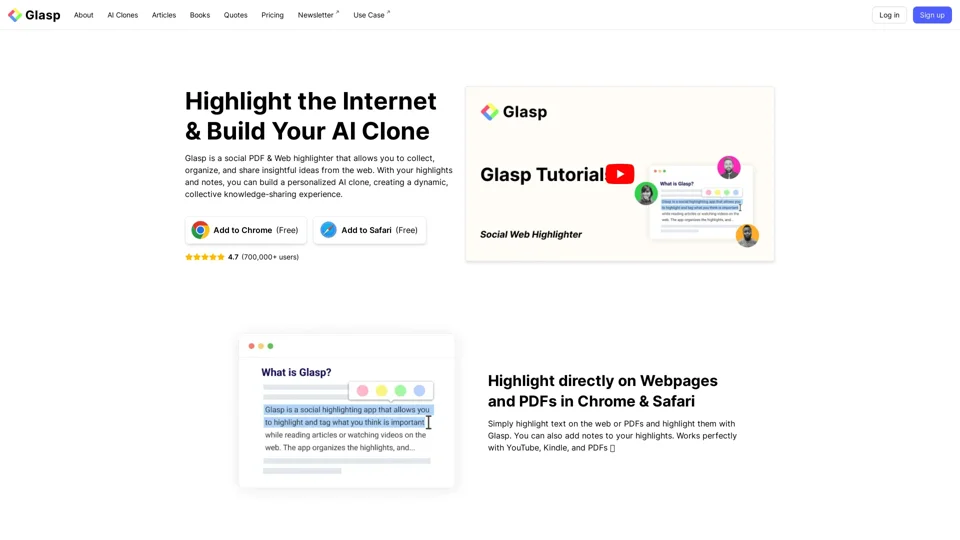 Glasp: PDF & Web Highlighter for Researchers & Learners