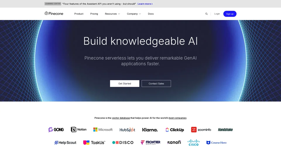 The vector database to build knowledgeable AI | Pinecone