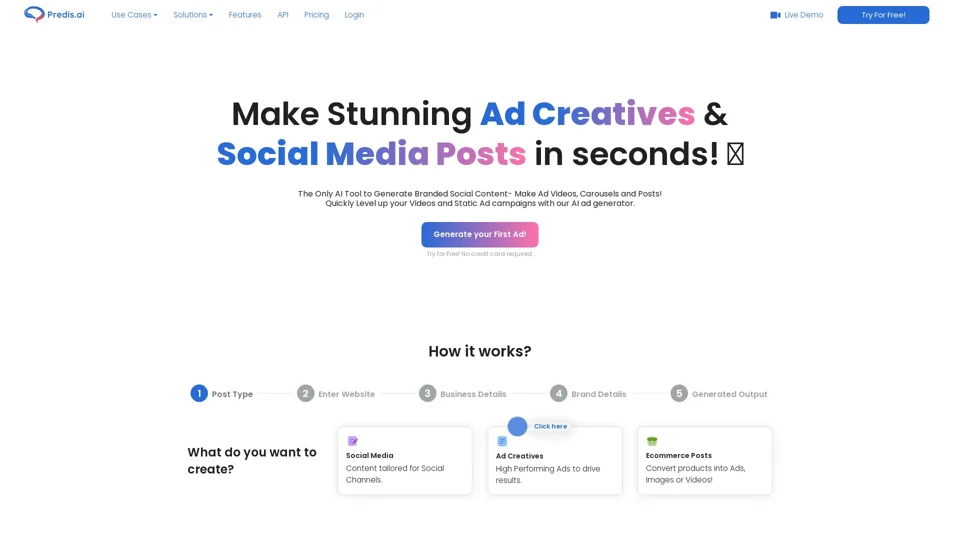 Predis AI Ad Generator - Make Ads, Videos in Seconds!