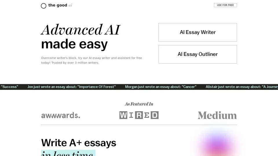 AI Essay Writer | Free Essay Writer
