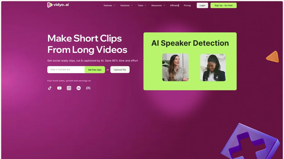 vidyo.ai: Get Viral Clips with Our Video AI Repurposing Platform