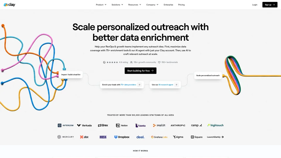 Clay - Uplevel your data enrichment. Scale personalized outreach.