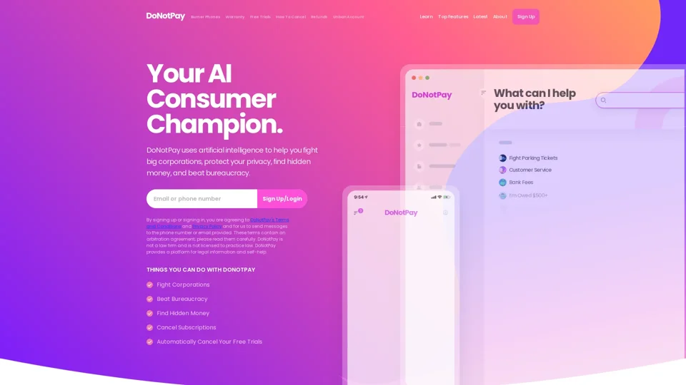 DoNotPay - Your AI Consumer Champion