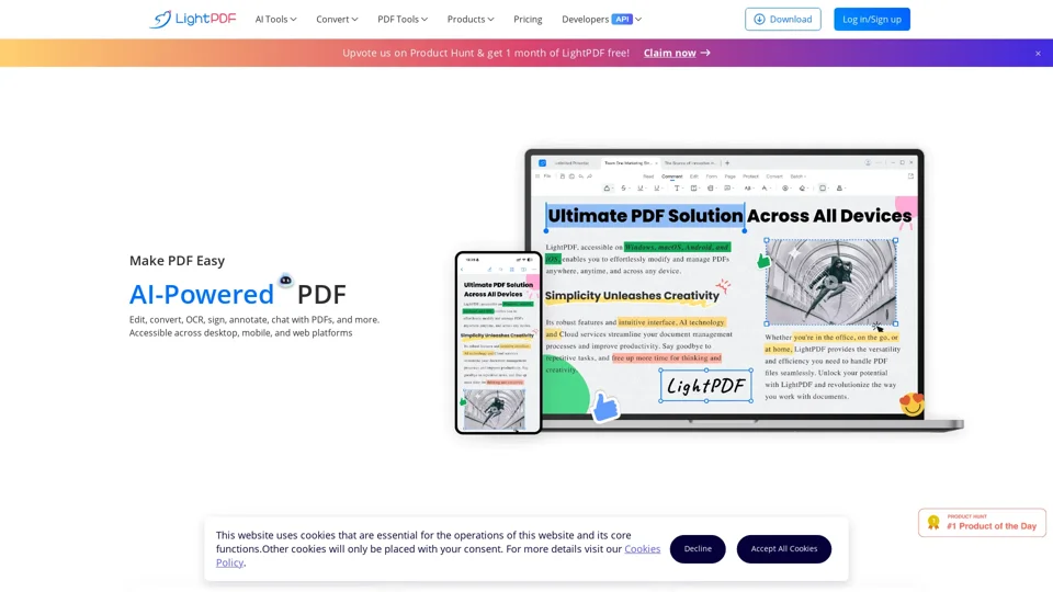 AI-Powered Free Online PDF Editor, Converter & Reader - LightPDF