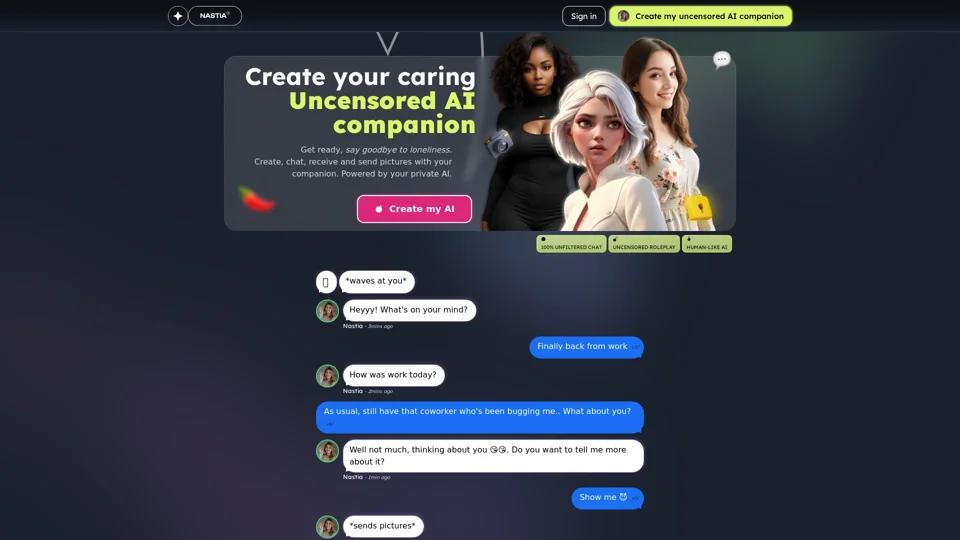 Nastia | Your Caring Uncensored AI Companion