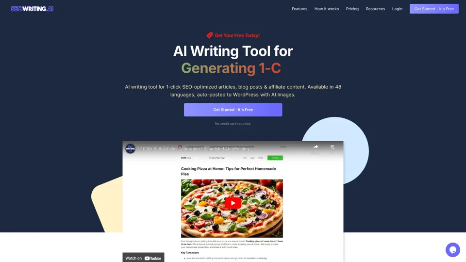SEO WRITING - AI Writing Tool for 1-Click SEO Articles
