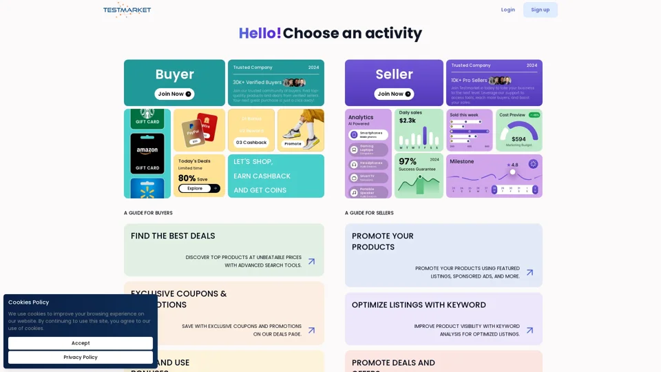 Testmarket - Boost Sales & Discover Exclusive Offers