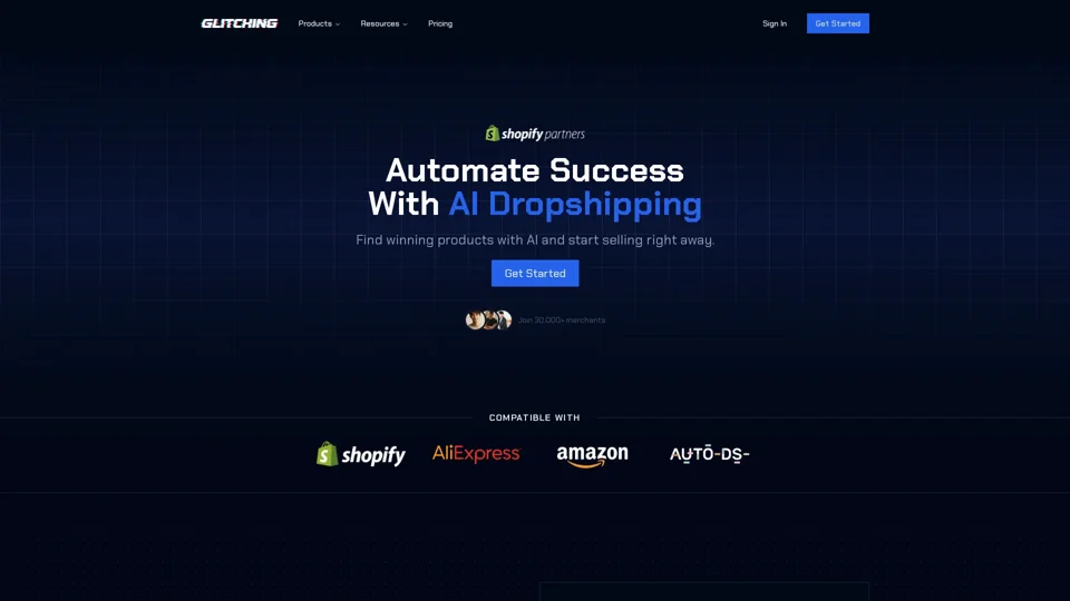 Glitching AI - The Ultimate AI Dropshipping Tool