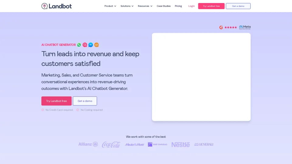 AI Chatbot Generator for Conversational Experiences | Landbot
