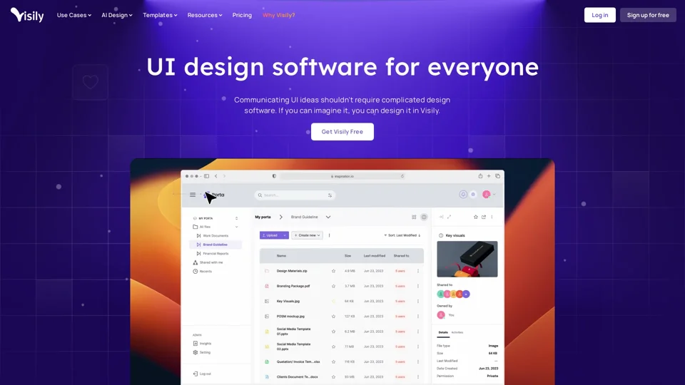 Visily - AI-powered UI design software