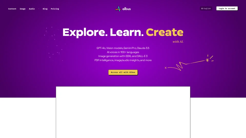 Albus - Explore, Learn, Create with AI