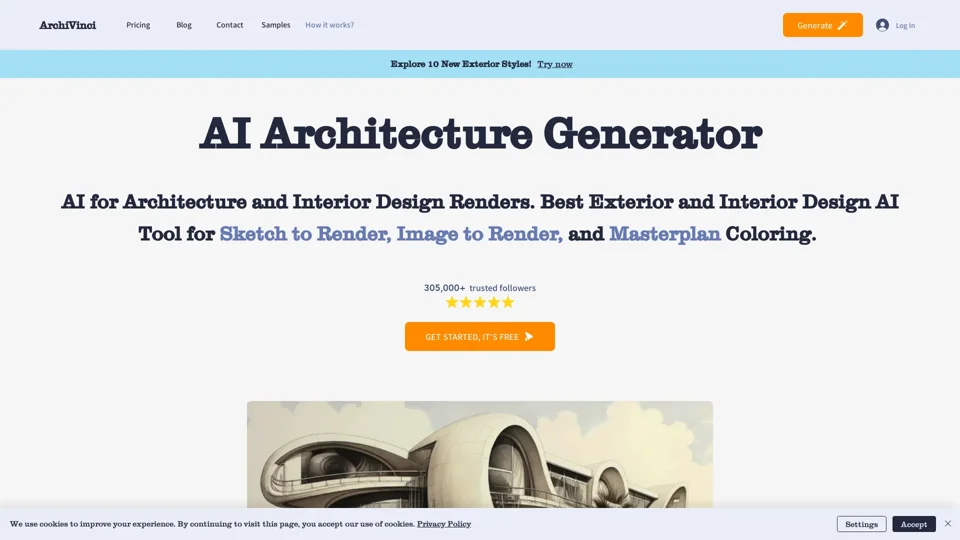 ArchiVinci | AI Architecture Generator. Exterior, Interior & Masterplan Renderings With AI