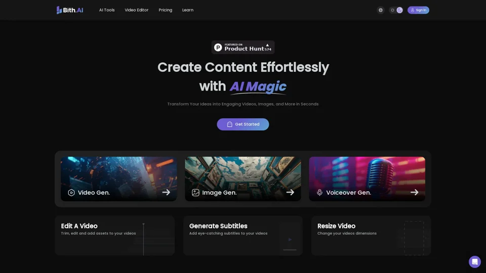 Bith.ai  | Content Creation Made Easy