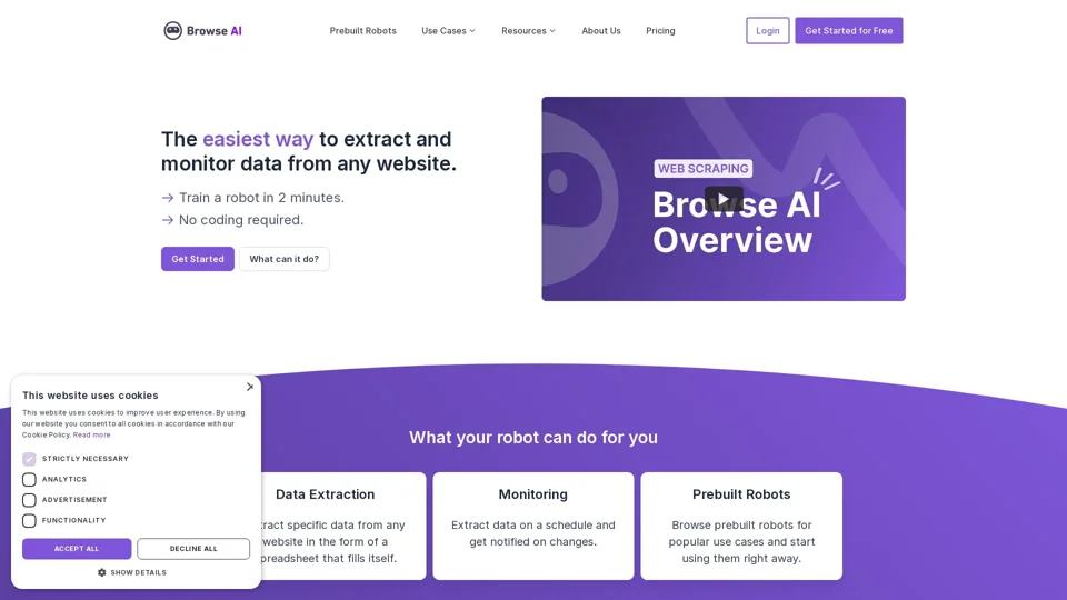 Scrape and Monitor Data from Any Website with No Code