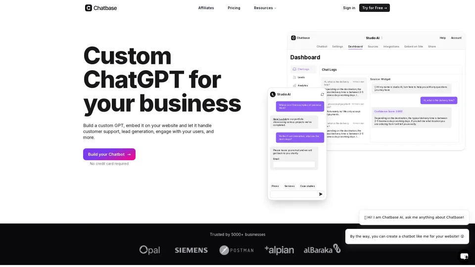 Chatbase | Custom ChatGPT for your data