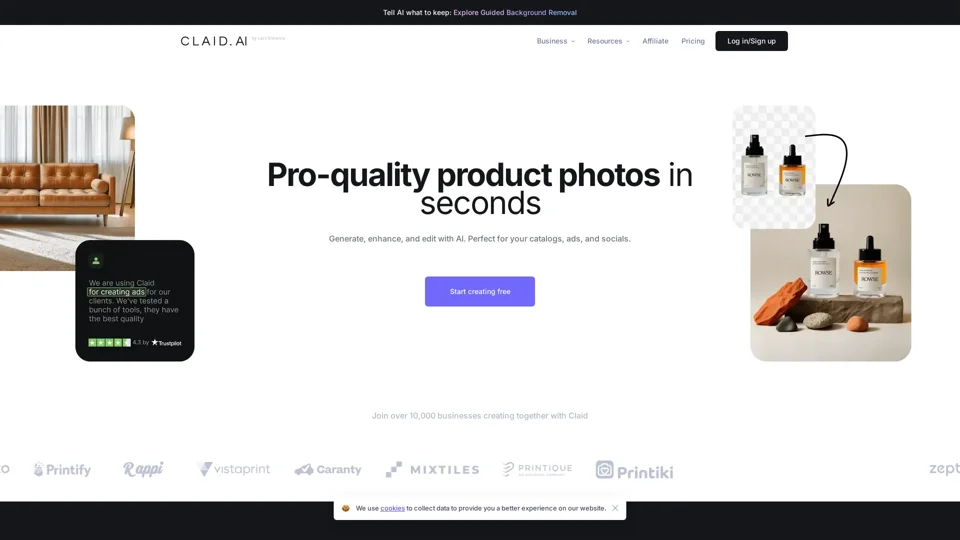 AI Product Photography Suite - Claid.ai