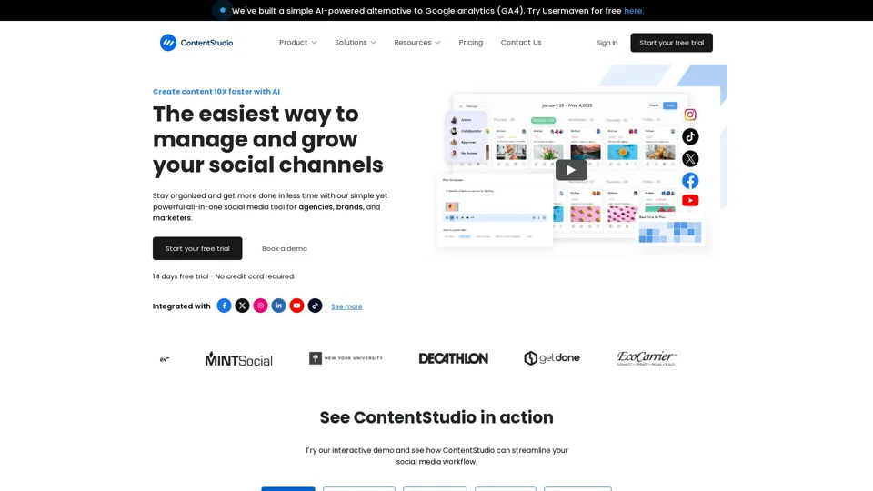 Unified Social Media Management Platform - ContentStudio
