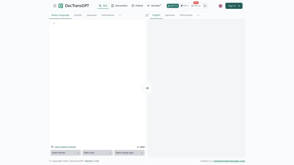 DocTransGPT | Professional business translator
