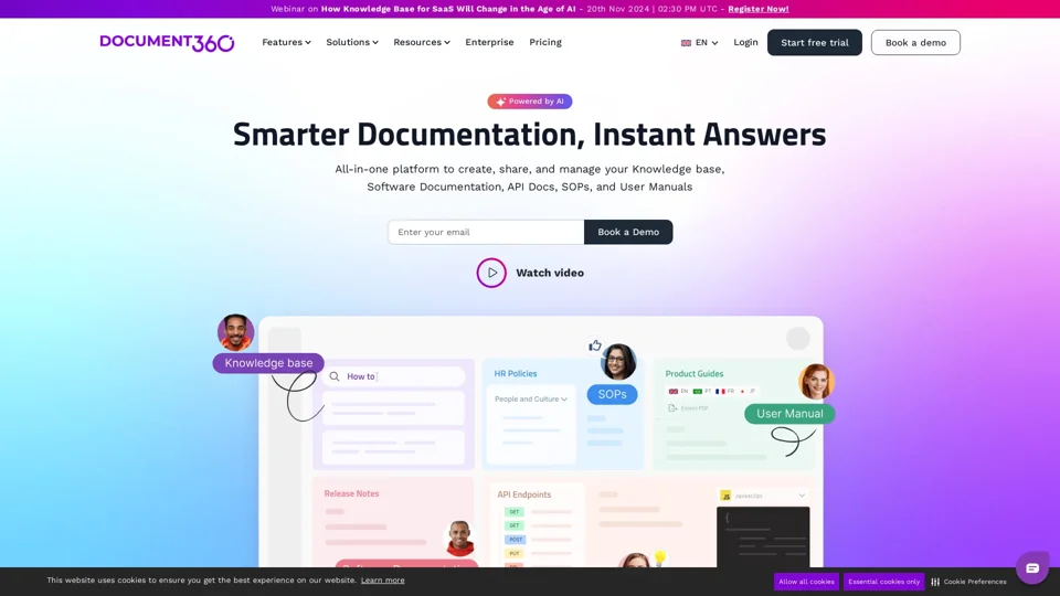 AI-Powered Knowledge Base Software That Scales With Your Product | Document360