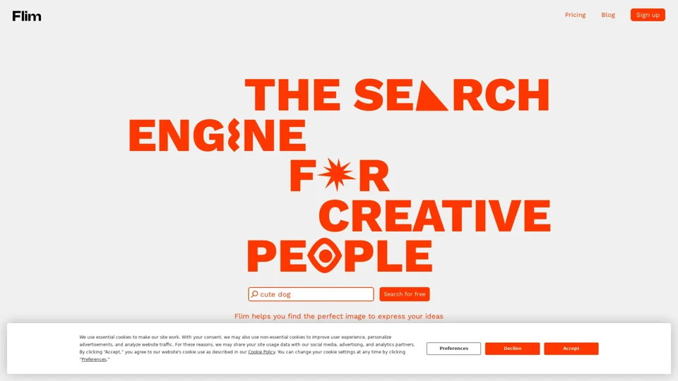 Flim | The search engine for creative people