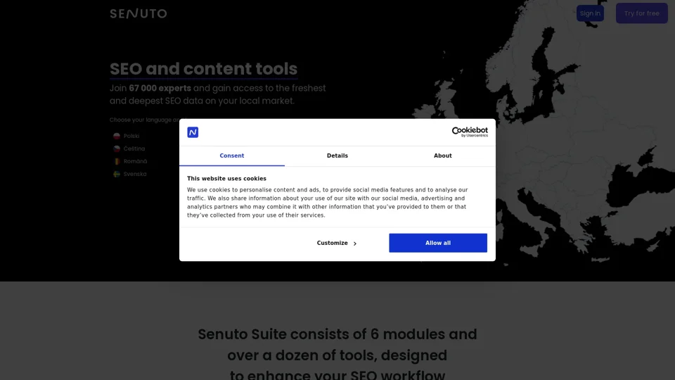 Advanced SEO tools for everyone | Senuto