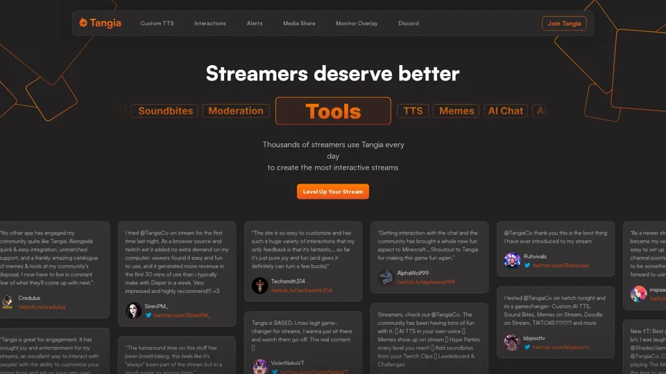 Tangia - Interactive Streaming