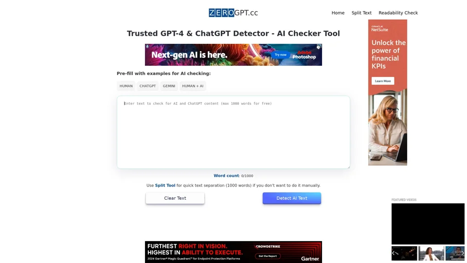 ZeroGPT | Free ChatGPT Detector, AI Checker | GPTZero