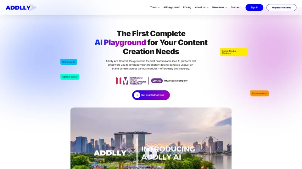 Addlly AI: 1st Complete AI Playground For Content Creation