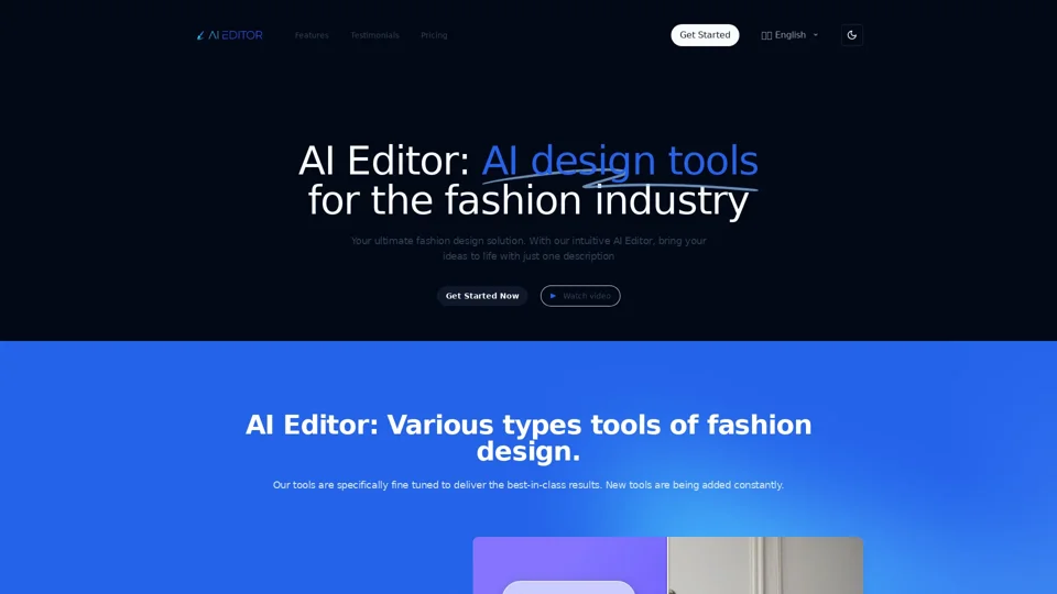AI Editor - AI design tools for the fashion industry